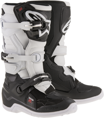 Alpinestars Youth Tech 7S Boots - Black and White, US Size 7 / EU 40.5, Part No. 2015017-12-7