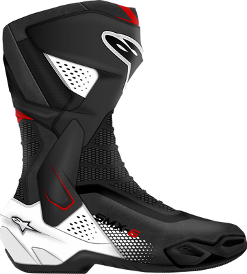 Alpinestars SMX-6 V3 Racing Motorcycle Boots - Black, White & Red Graphic, US 10.5 / EU 45