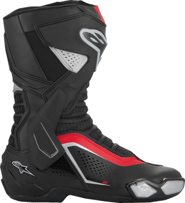 Alpinestars SMX-6 V3 Vented Motorcycle Boots – Black, Silver & Red, US 10.5 / EU 45