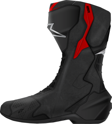 Alpinestars SMX-6 V3 Motorcycle Racing Boots - Black, Silver, Red - US 10.5 / EU 45