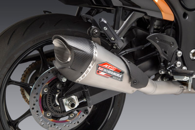Yoshimura 11211AP520 Exhause At2 Race FS SS/SS/CF Works with Matte Carbon Fiber End Cap and Custom Heal Guard