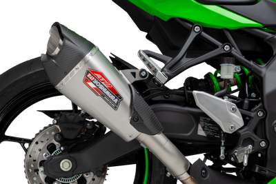 Yoshimura 14720BP520 Street AT2 SS SS CF Exhaust for Kawasaki