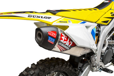 Yoshimura RS-12 Signature Series Exhaust System for Dirt Bikes with Carbon Fiber End Cap (Part Number 219220S320)