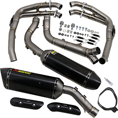 AKRAPOVIC Evolution Exhaust for Yamaha YZF-R1 with Carbon Fiber Finish - Part S-Y10RFT10-ZC/2