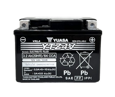Yuasa YTZ4V Maintenance Free AGM 12-Volt Powersports Battery