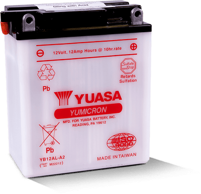 Yuasa YB12AL-A2 Yumicron 12-Volt Powersports Battery with Enhanced Cranking Power