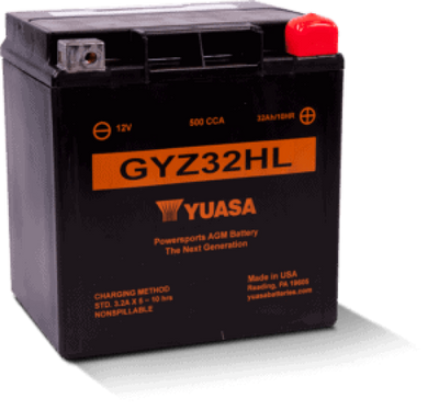 Yuasa GYZ32HL High Performance Maintenance-Free AGM Powersports Battery
