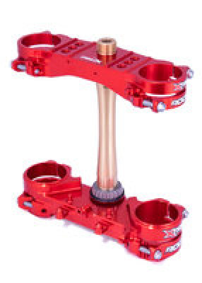 XTrig ROCS Tech Triple Clamp for Honda CRF 250R/450R (2018-2021) – Red, Part #501330101201
