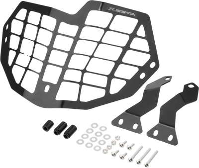 ZETA Headlight Guard Black for Off-Road and Forest Riding - Part Number ZE52-4115
