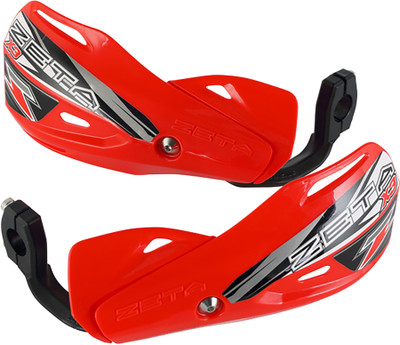 ZETA Impact X3 Handguard Red – Enhanced Protection for Motocross and Off-Road Bikes