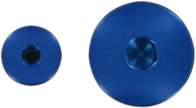 WORKS CONNECTION Engine Timing Plug - Blue - Yamaha 24-530