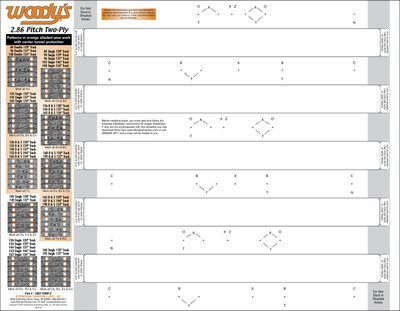 Studding Template 2.86 Pitch 2 Ply
