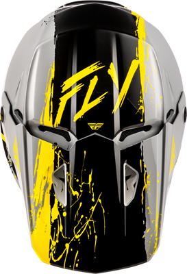 Youth Kinetic Drip Helmet Grey/Black/Yellow Yl