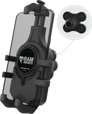 Quick Grip Pro Phone Holder W/Vibe Safe Ball