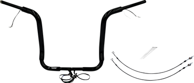 FAT BAGGERS INC. EZ Install Wired 1-1/2" Round Top Handlebar Kit - 16" - Black 802516-B