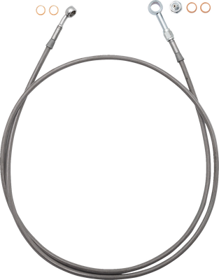 FAT BAGGERS INC. EZ Install Brake Line - 65" - Stainless Steel Braid 100065