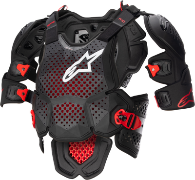 A 10 V2 Full Chest Protector Anthracite/Black/Red Xs/Sm