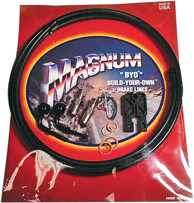 MAGNUM SHIELDING Brake Line Kit - Dual Disc - 10mm-35° - 7' - Black Stainless Steel 490935A