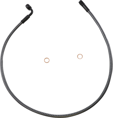 MAGNUM SHIELDING Brake Line - Front - 10 mm - 90° - 30" - KARBONFIBR AS77230