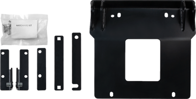 Open Trail 459-6240 UTV front lower snow plow mount bracket black powder coated grade 50 steel plate with tapered pin tabs for Yamaha Wolverine RMAX 1000