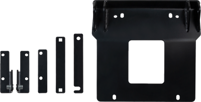 Open Trail 459-6240 UTV front lower snow plow mount bracket black powder coated grade 50 steel plate with tapered pin tabs for Yamaha Wolverine RMAX 1000