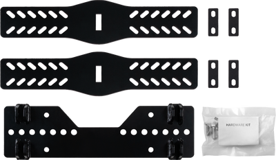 Open Trail 459-5745 universal center mount snow plow kit black powder coated steel plates and carriage hardware for utility ATVs
