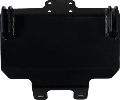 Open Trail 459-5645 UTV front lower snow plow mount bracket black powder coated grade 50 steel plate with tapered pin tabs for Polaris Ranger XP 800 and full size 570
