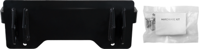 Open Trail 459-5495 UTV front lower snow plow mount bracket black powder coated grade 50 steel plate with tapered pin tabs for Honda Pioneer 700