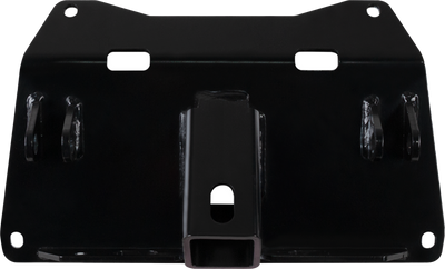 Open Trail 459-5475 UTV front lower snow plow mount bracket black powder coated grade 50 steel plate with tapered pin tabs for Honda Pioneer 1000