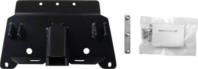 Open Trail 459-5255 UTV front lower snow plow mount bracket black powder coated grade 50 steel plate with tapered pin tabs for Polaris Ranger 570 and 500