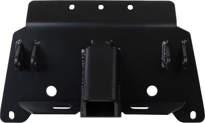 Open Trail 459-5255 UTV front lower snow plow mount bracket black powder coated grade 50 steel plate with tapered pin tabs for Polaris Ranger 570 and 500