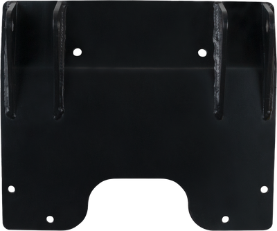 Open Trail 459-5250 UTV front lower snow plow mount bracket black powder coated grade 50 steel plate with tapered pin tabs for Polaris Ranger XP 900 and XP 1000