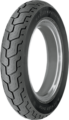 Dunlop D402 rear blackwall tire, three-quarter view