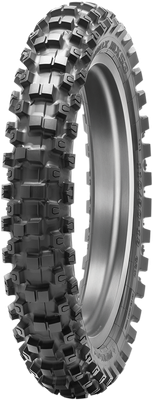 Dunlop Geomax MX53 rear dirt bike tire 90/100-14 49M bias off-road carcass for youth motocross and pit bikes including KTM 85 SX, Yamaha YZ85, and Kawasaki KX85.
