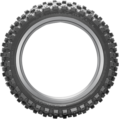 Dunlop Geomax MX53 rear dirt bike tire 120/80-19 63M bias off-road carcass for racing cross-country and motocross bikes including Yamaha YZ450F, KTM SX-F, and Honda CRF450R.