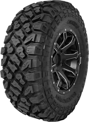 Kenda Klever X/T K3204 UTV 8-ply radial tire in a 30x10R14 size layout, showcasing its aggressive, light-truck inspired non-directional symmetric block tread pattern and heavy-duty black sidewall profile, isolated against a solid white studio background.