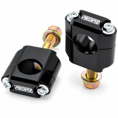 ProTaper Universal black rubber mount pair with silver fasteners and mounting bolts