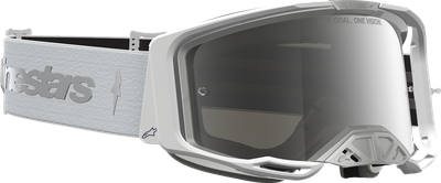 ALPINESTARS GOGGLES Vision 8 Goggle - Amber - White/Silver - Silver Mirror Lens 5101427-2096
