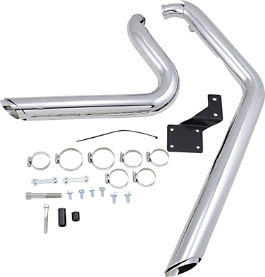 VANCE & HINES Shortshots Staggered Exhaust System - Chrome - Softail 17222