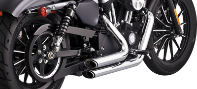 Vance & Hines Shortshots Staggered 2-into-2 exhaust system 17329 in Chrome, view 3