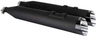 VANCE & HINES Razorback 450 Slip-On Mufflers - Black - M8 Bagger 47960