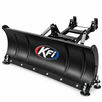 KFI Blade Light Flex 50-inch ATV plow blade 105950 with black flexible blade, steel frame and adjustable skid shoes