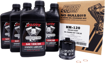 KLOTZ OIL Oil Change Kit - Indian Scout - 15W-60 KH-120