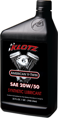 KLOTZ OIL V-Twin Synthetic Engine Oil - 20W-50 - 1 U.S. quart KH-2050