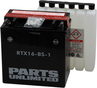 PARTS UNLIMITED AGM Battery - YTX16-BS-1 .8 L CTX16-BS-1