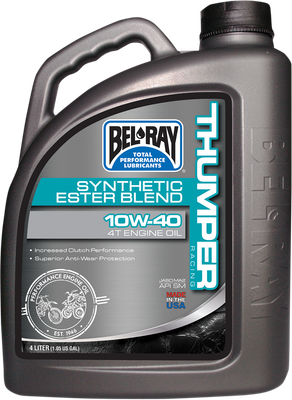 BEL-RAY Thumper Synthetic Blend 4T Oil - 10W-40 - 4L 99520-B4LW