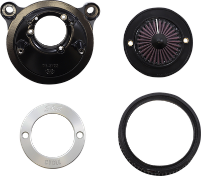 S&S CYCLE Air Stinger Stealth Air Cleaner Kit - Black Chrome Ring 170-0716A
