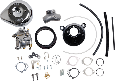 S&S CYCLE Super E Carburetor with Stealth Air Cleaner Kit - Chrome - Twin Cam 110-0149