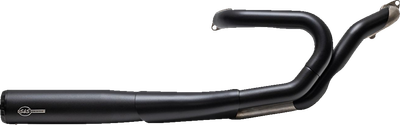 S&S CYCLE 2-into-1 Grand National Exhaust System - Black - Race Only 4111-266-R
