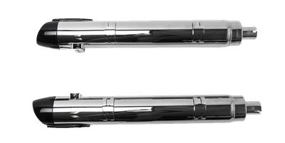 S&S CYCLE 4" Broadhead Slip-On Mufflers - Slash Cut - Chrome 550-1076